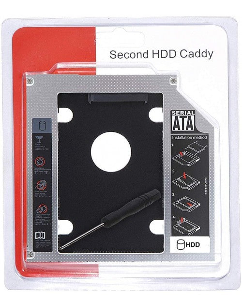 9.5mm Slim Aluminium Second HDD Caddy 2.5” SATA